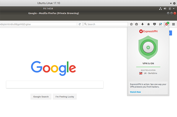 Use the ExpressVPN browser extension.