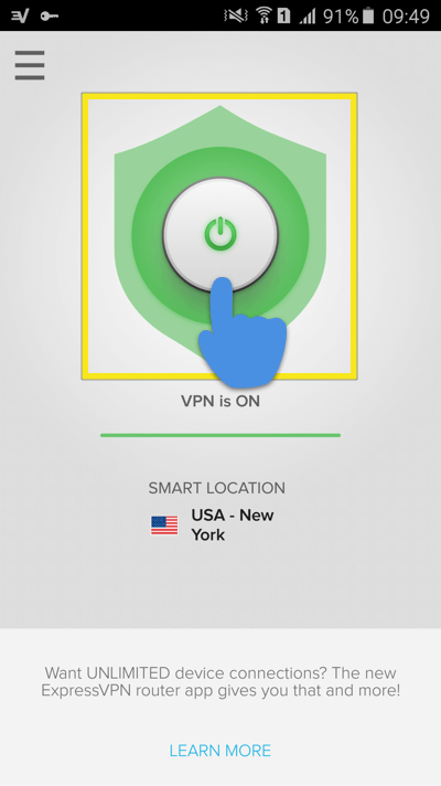 android tap to connect