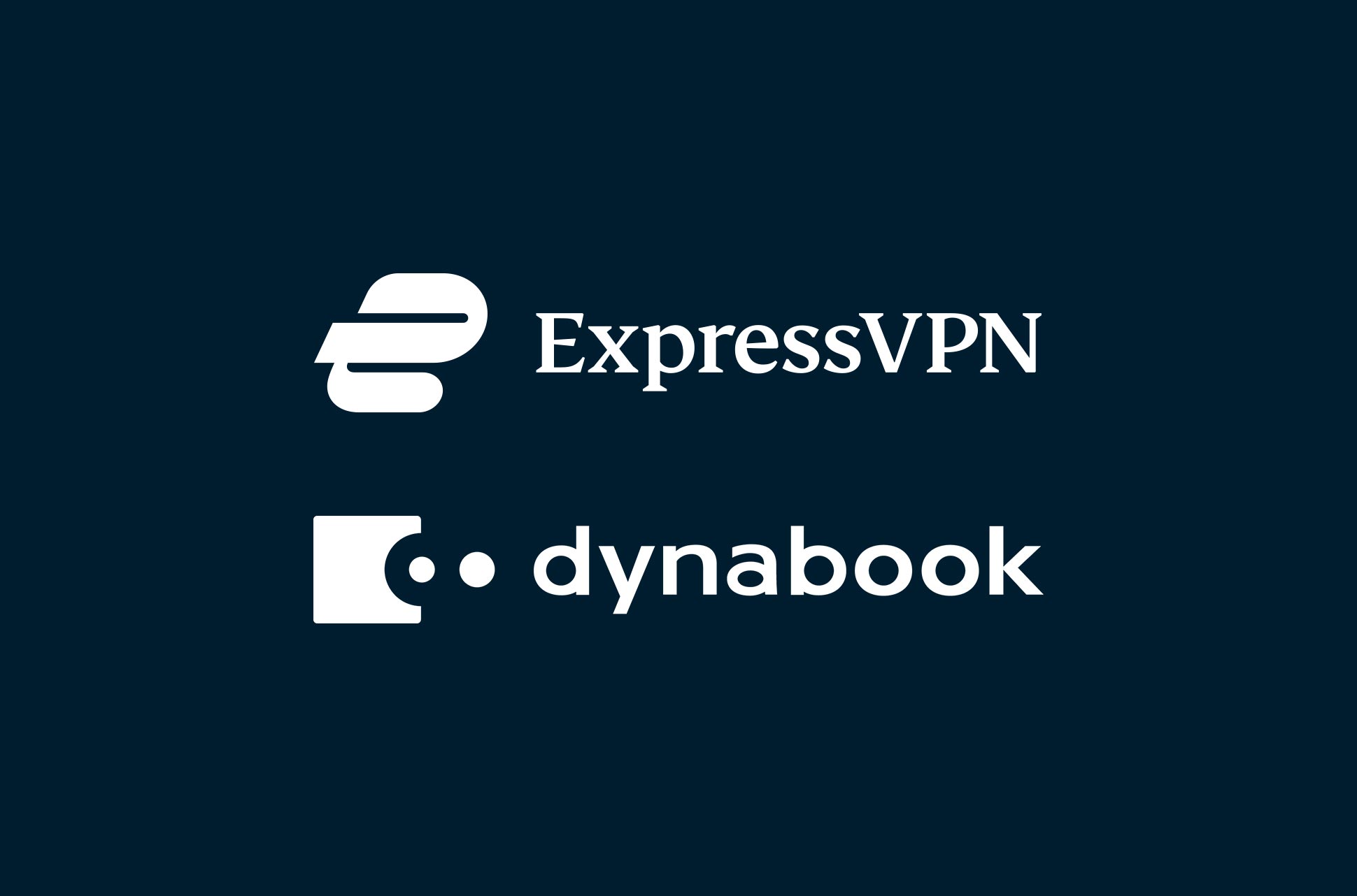 ExpressVPN and Dynabook logos.
