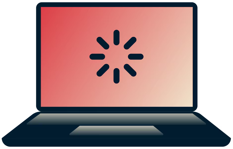 A buffering laptop.