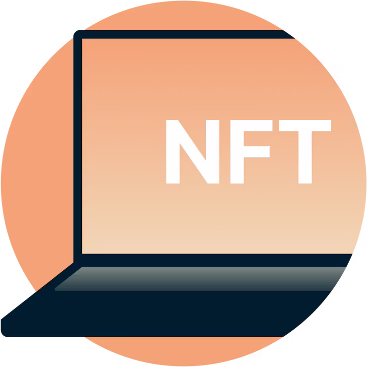 NFT on a laptop