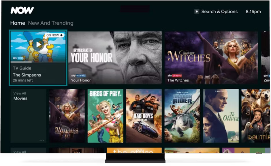 Where is Now TV available