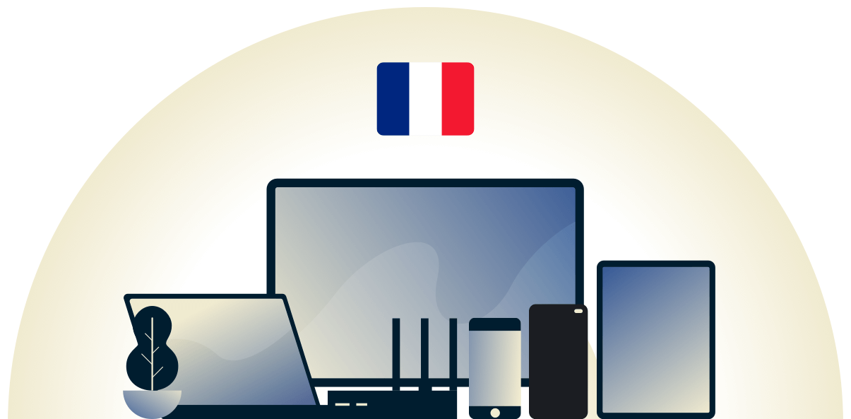 France VPN protecting a variety of devices.