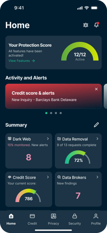 ExpressVPN Identity Defender app screen